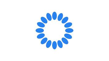 expanderar blå ovaler formning svängande cirkel läser in animation. multiplicera elliptisk form cirkulär rörelse. animerad throbber på transparent. ui design element 4k . framsteg indikator, buffrande video