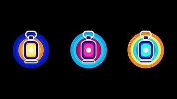 drei beschwingt Energie Kerne glühen mit deutlich Farbtöne, symbolisieren Harmonie, Diversität, und Balance im das Koexistenz von mehrere Kräfte von Schaffung video