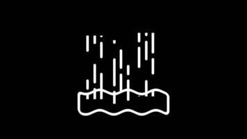 Rain falling on waves represents calmness amid motion, expressing peace, emotional balance, and reflection within life dynamic flow video