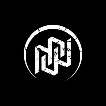 initial MW 3D font flip top down on visual innovation vector