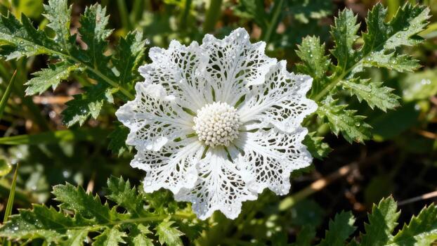 White lace floral close-up photo