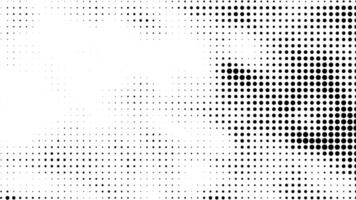 Minimal black and white dotted halftone stop motion animation loop background video