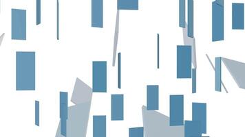 abstrakt 3d former rotation och flytande animering på vit bakgrund sömlös slinga video