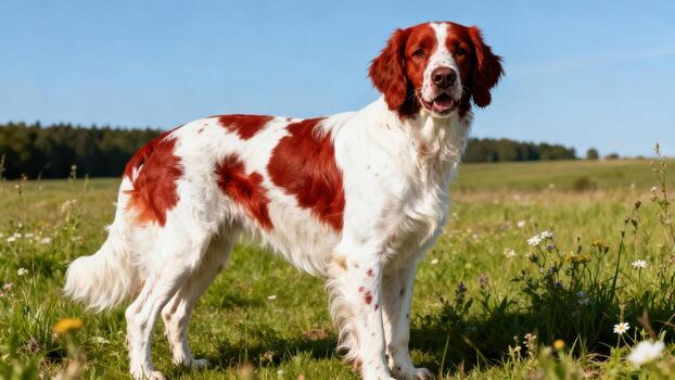 Irish Setter dog in a field photo