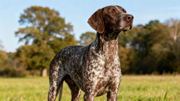 German Shorthaired Pointer in a field photo