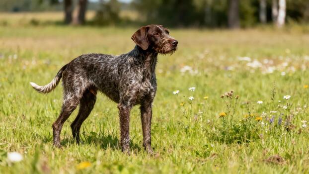 German Shorthaired Pointer in a field photo