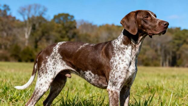 German Shorthaired Pointer in the field photo