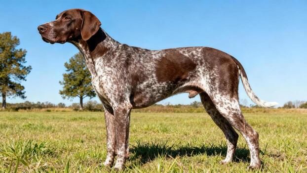 German Shorthaired Pointer in a field photo