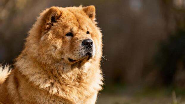 Chow Chow dog in outdoor setting photo