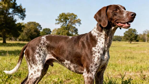 German Shorthaired Pointer in a field photo