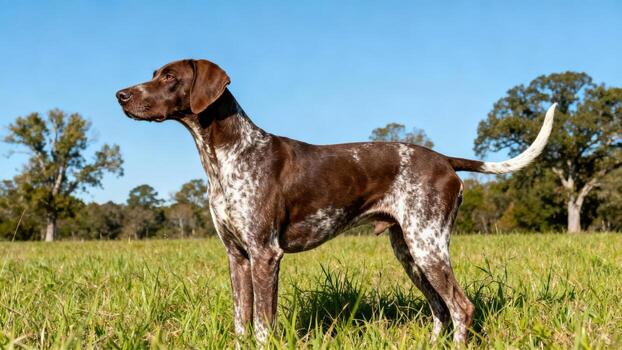 German Shorthaired Pointer in a field photo