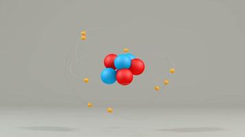 3d tolkning av en molekyl modell av en molekyl. video