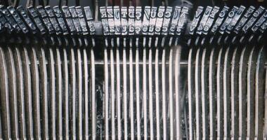 Close up view of a typewriter keyboard video