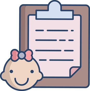 report linear color icon design vector