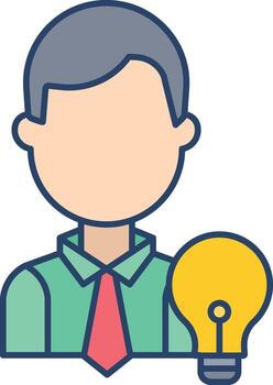 creative idea linear color icon design vector