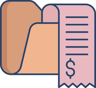payment folders linear color icon design vector