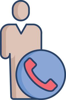 call linear color icon design vector