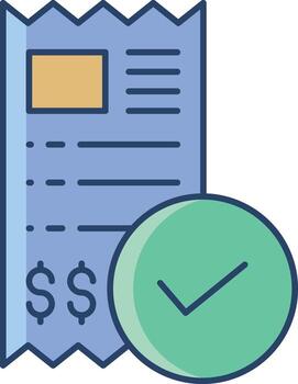 approved payment linear color icon design vector