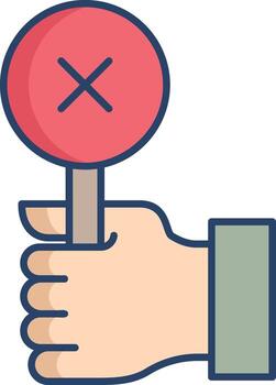 smartphone cancel linear color icon design vector