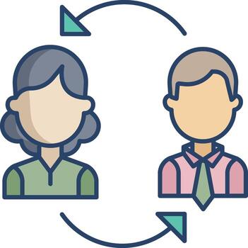 feed back linear color icon design vector