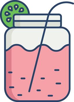 fruit Juice linear color icon design vector
