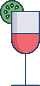 fruit punch linear color icon design vector