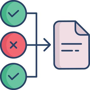 arrange document linear color icon design vector