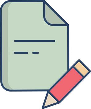 edit document linear color icon design vector