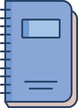 diary book linear color icon design vector