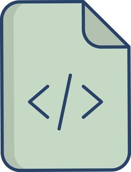 code doc linear color icon design vector