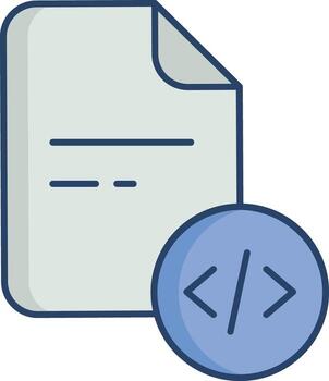 code file linear color icon design vector