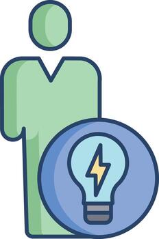 user linear color icon design vector