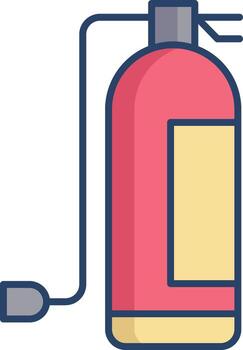 fire extinguisher linear color icon design vector