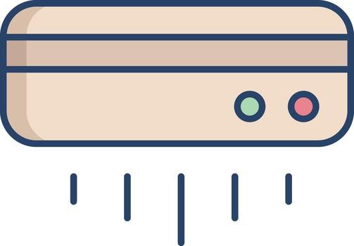 ac linear color icon design vector