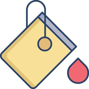 paint bucket linear color icon design vector