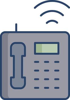 phone call linear color icon design vector