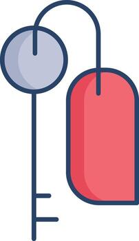 bitcoin key linear color icon design vector