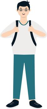 Man University Student Character vector