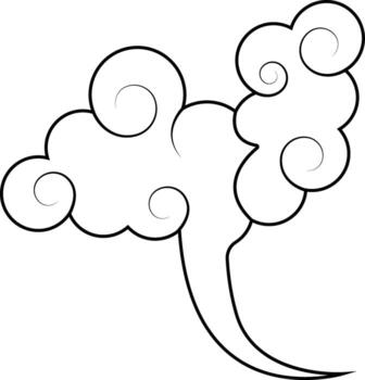 Oriental Clouds Pattern Icon. vector