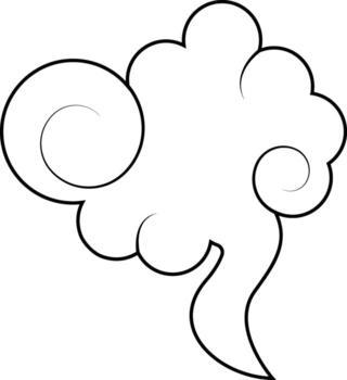 Oriental Clouds Pattern Icon in Flat Design vector