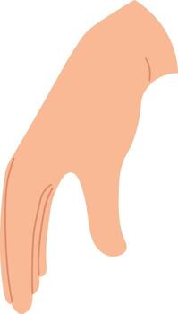 Hand making a gesture in simple art vector