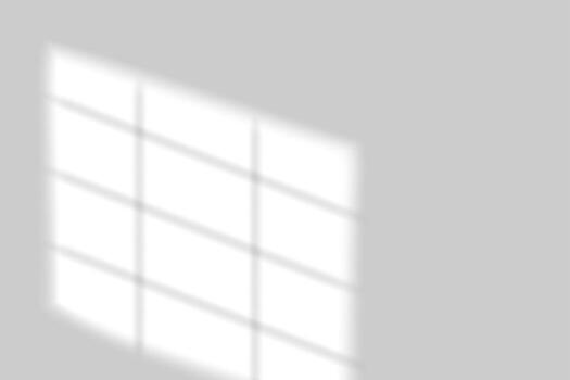 Window shadow overlay forming abstract minimalist background on wall vector