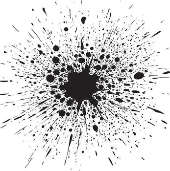 Ink Spot Splatter Paint Blob on Transparent Backdrop Design vector