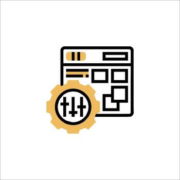 Settings Icon Website Configuration Control Panel Customization, options vector