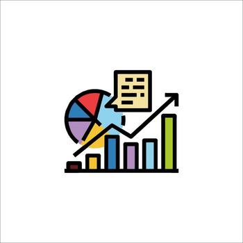 Business Data Analytics Chart Graph and Statistics, report vector