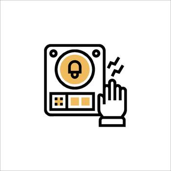Alarm System Icon Security Notification Finger Touch, home security vector