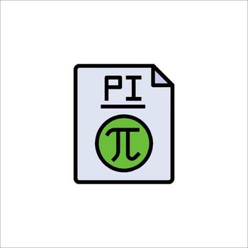 Pi Symbol Icon Mathematics Constant Ratio Number vector