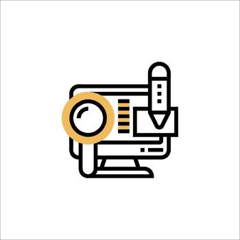 SEO Audit Icon Website Analysis Search Engine Optimization, digital marketing vector