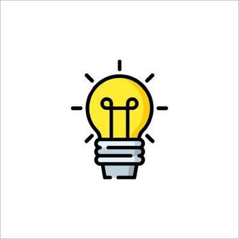 Light Bulb Icon Idea Innovation Solution Concept, invention vector
