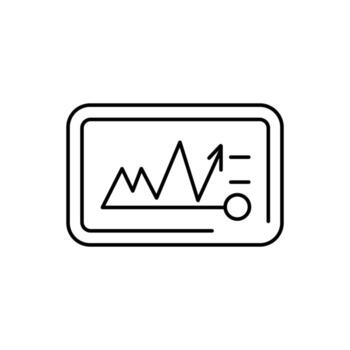 datos analítica tablero icono. negocio actuación y reporte visualización símbolo vector